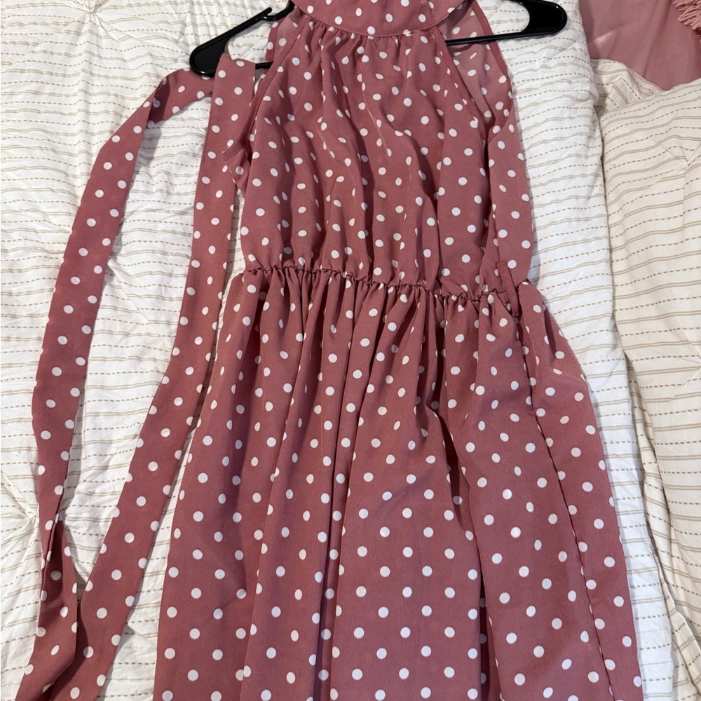 Polka Dot Halter Dress